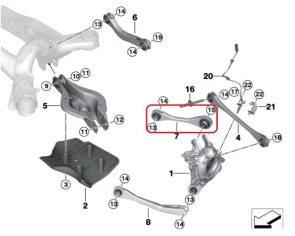 Verkline Rear Upper Adjustable Lateral Straight Link Toyota Supra A90 & BMW Z4 G29 - Image 2