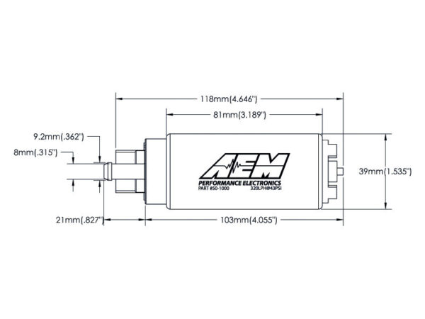 AEM 320LPH High Flow In-Tank Fuel Pump - Image 7